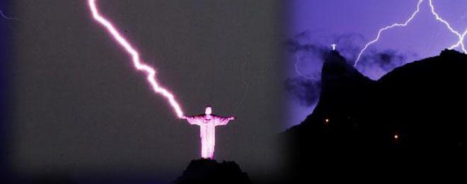 Мълния счупи палеца на Христос в Рио де Жанейро