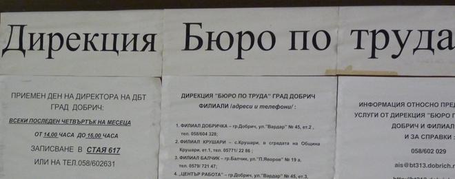 28 април - Свободни работни места от Бюро по труда- гр. Добрич