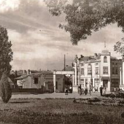 Входът на градската градина от вътрешната страна - 1950 год.